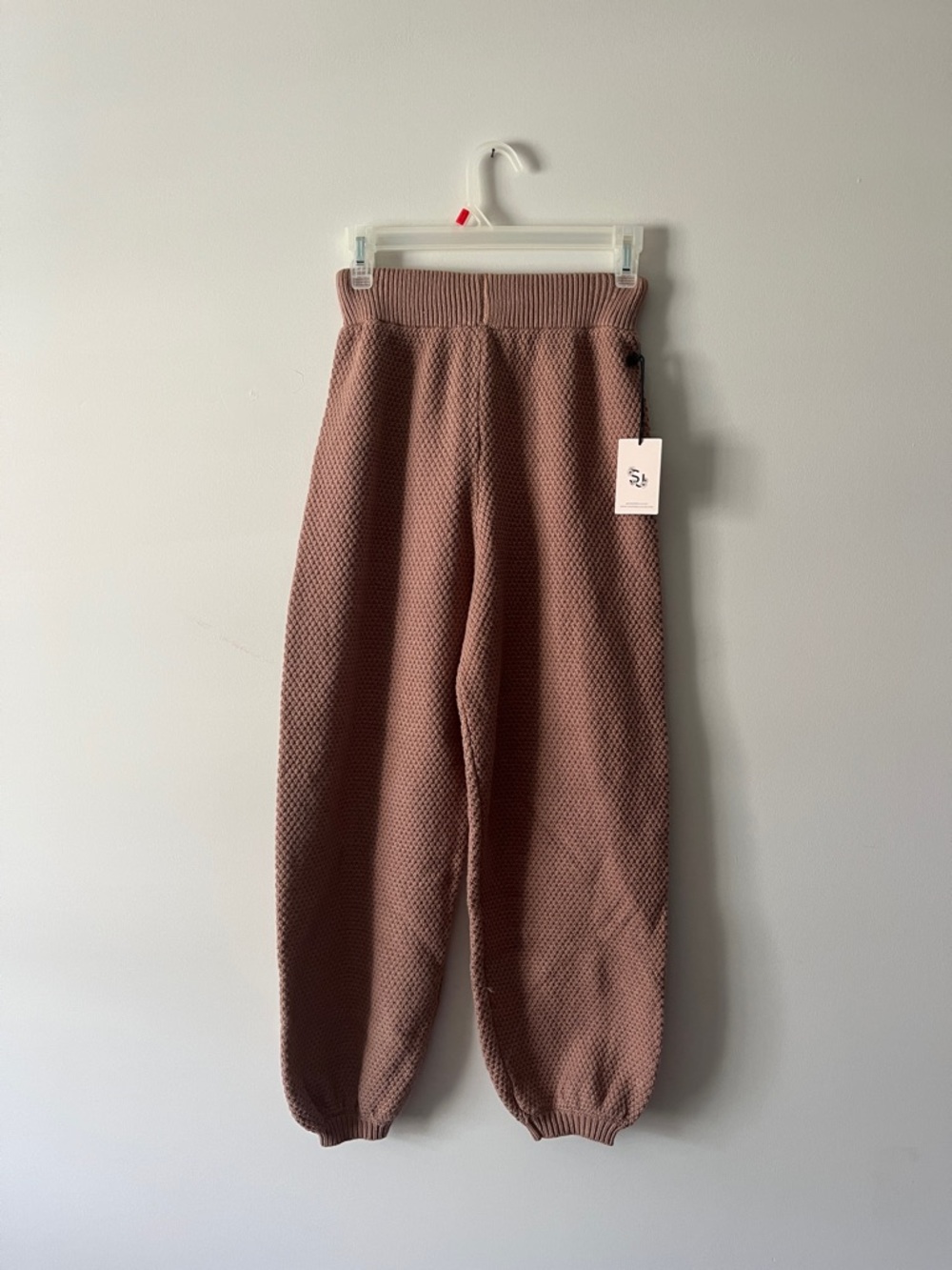 Sincerely Jules Neutral Tan Knit Comfy Loungewear Joggers
